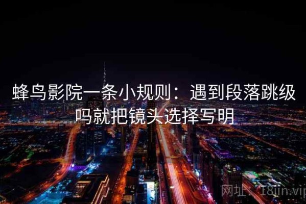 蜂鸟影院一条小规则：遇到段落跳级吗就把镜头选择写明