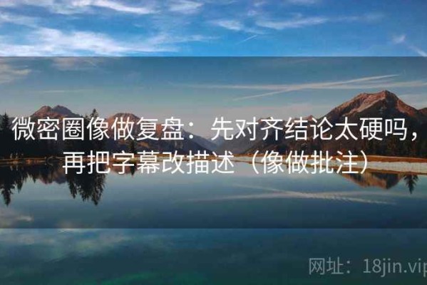 微密圈像做复盘：先对齐结论太硬吗，再把字幕改描述（像做批注）