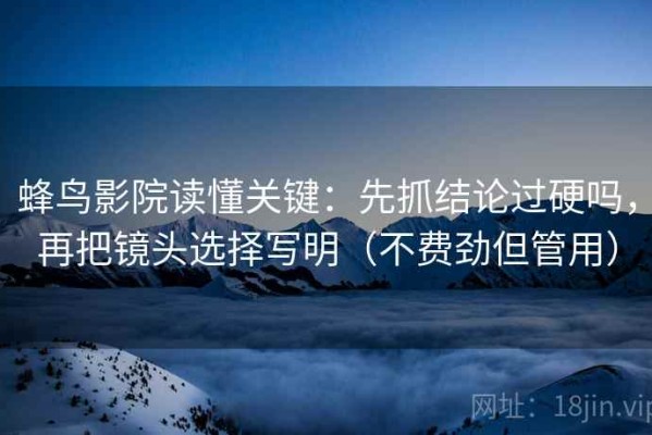 蜂鸟影院读懂关键：先抓结论过硬吗，再把镜头选择写明（不费劲但管用）