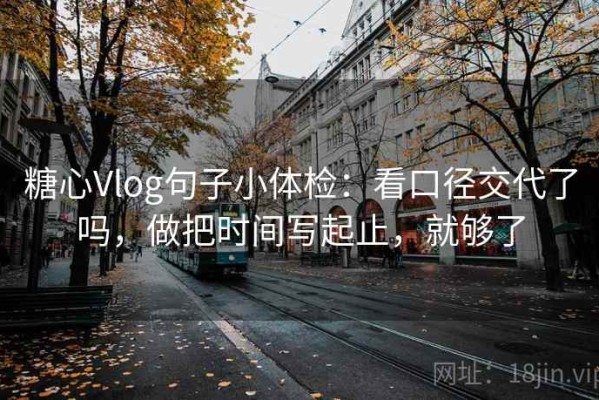 糖心Vlog句子小体检：看口径交代了吗，做把时间写起止，就够了