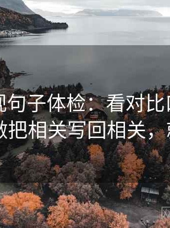 番茄影视句子体检：看对比口径统一吗，做把相关写回相关，就够了