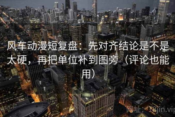 风车动漫短复盘：先对齐结论是不是太硬，再把单位补到图旁（评论也能用）