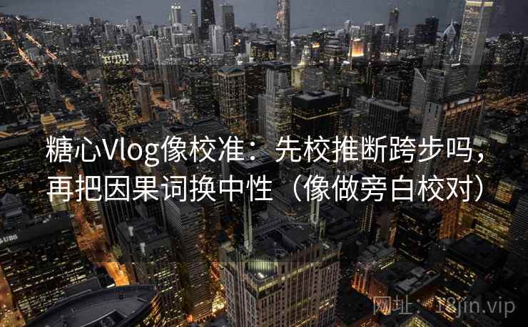 糖心Vlog像校准：先校推断跨步吗，再把因果词换中性（像做旁白校对）