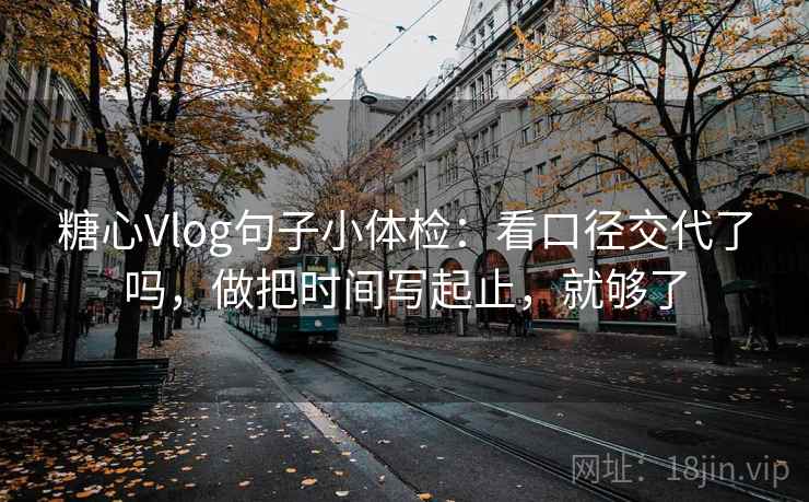 糖心Vlog句子小体检：看口径交代了吗，做把时间写起止，就够了